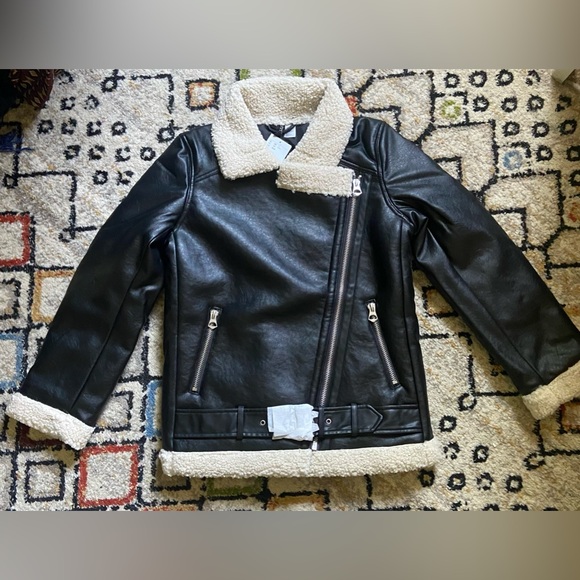 NWT H&M Aviator Jacket with Fleece Trim - Picture 3 of 6